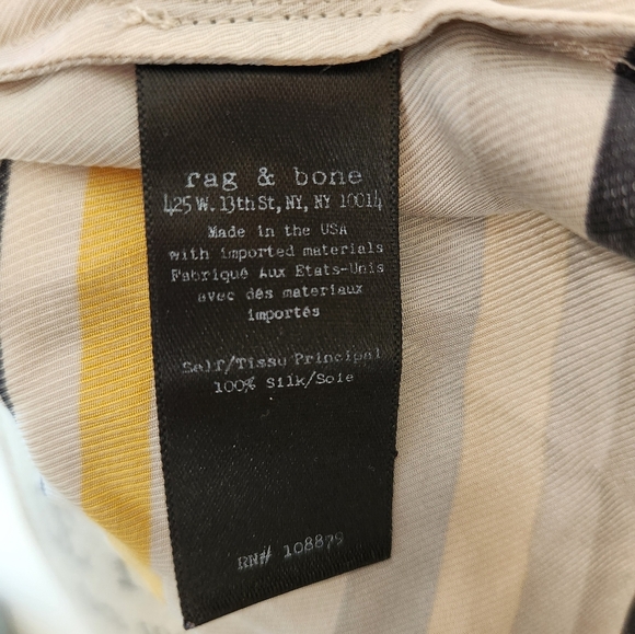 Rag & Bone Silk Shorts Stripes - Picture 3 of 15